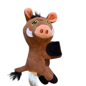 Disney Cutie Cuff Pumbaa Plush Slap Band Series 3 Brown and Black